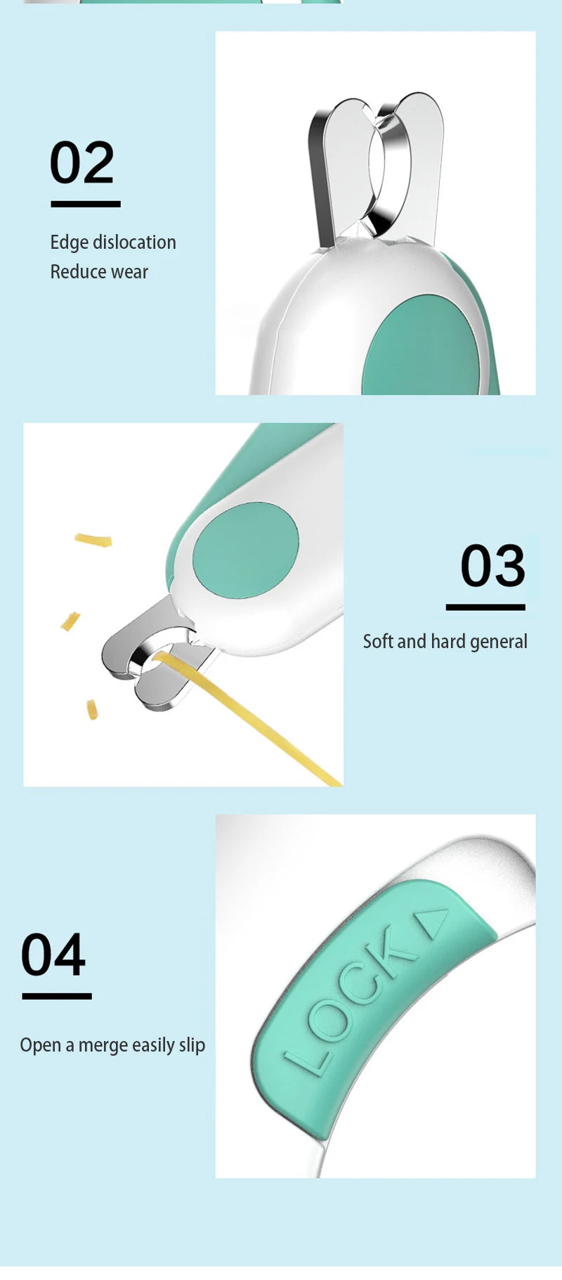 LED Pet Nail Clippers – Professional Grooming Tool for Cats, Dogs, Rabbits & Small Animals