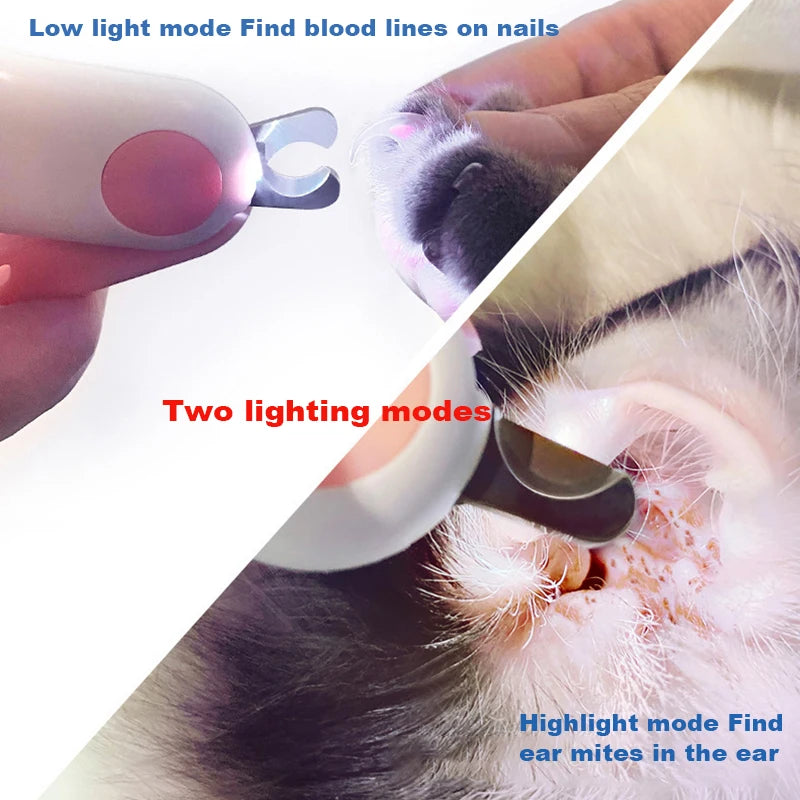 LED Pet Nail Clippers – Professional Grooming Tool for Cats, Dogs, Rabbits & Small Animals