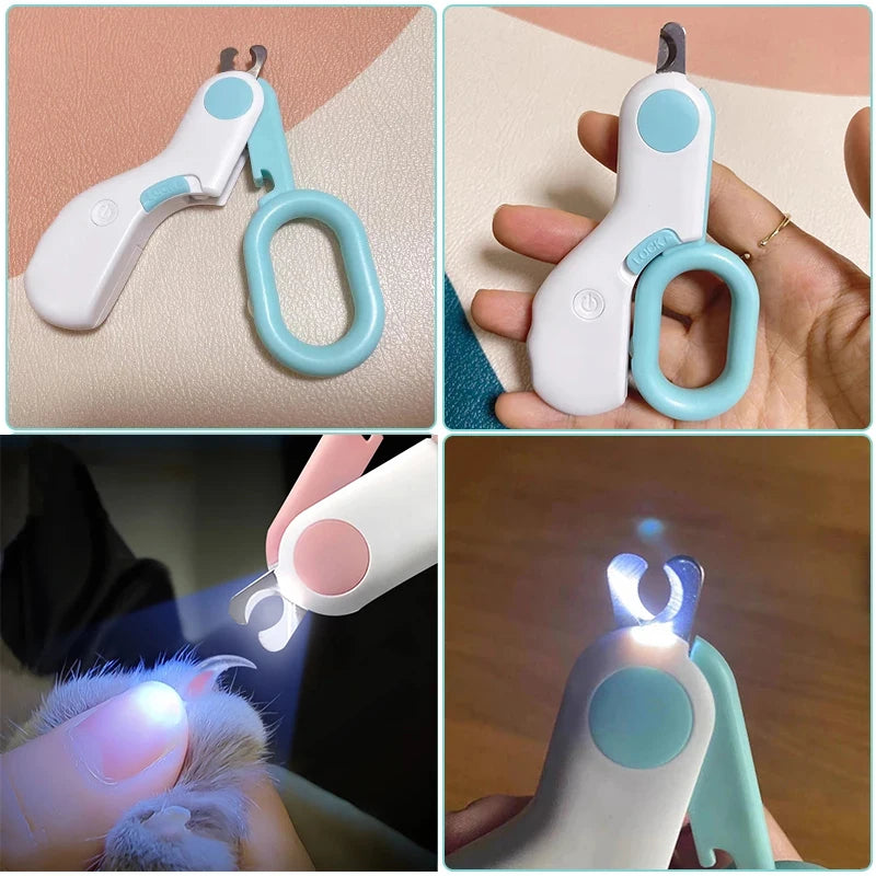 LED Pet Nail Clippers – Professional Grooming Tool for Cats, Dogs, Rabbits & Small Animals