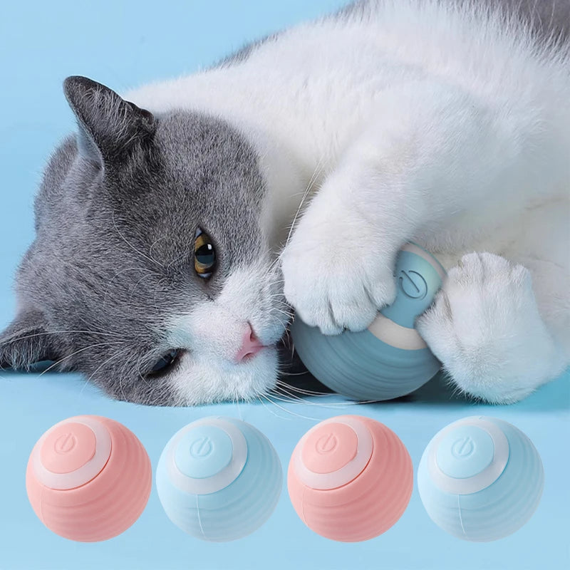Smart Electric Cat Toy - Interactive Rolling Ball with Gravity Sensor | USB Rechargeable & Durable Silicone