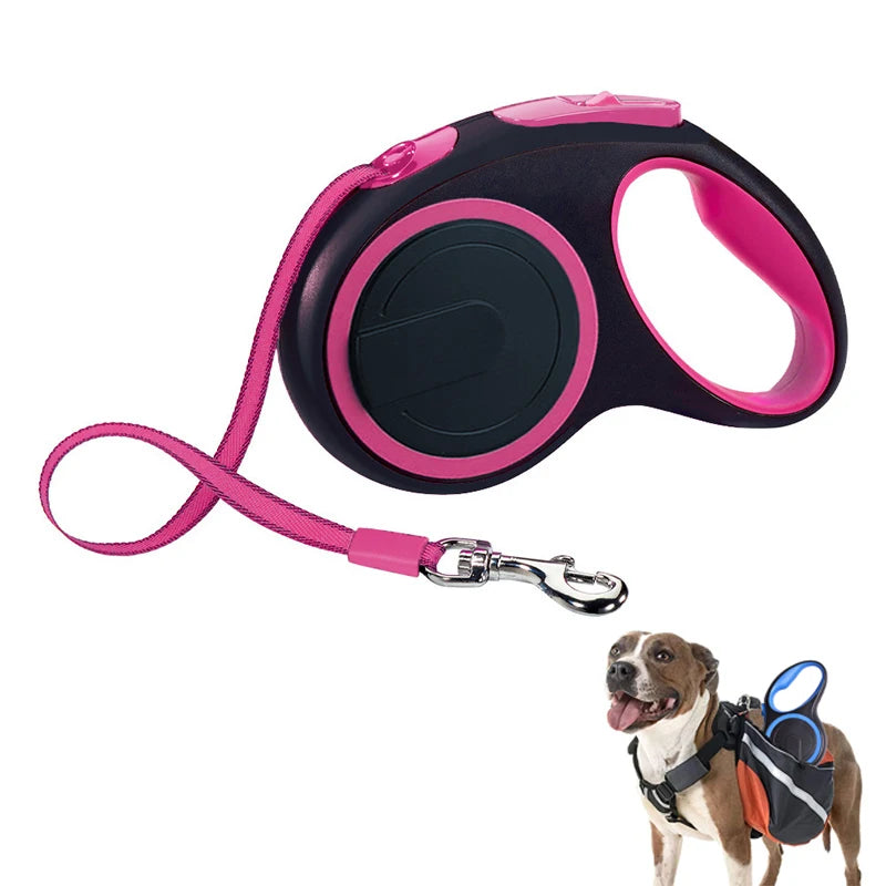 Durable Nylon Retractable Dog Leash – 3/5/8M Extending Leash for Small to Large Dogs