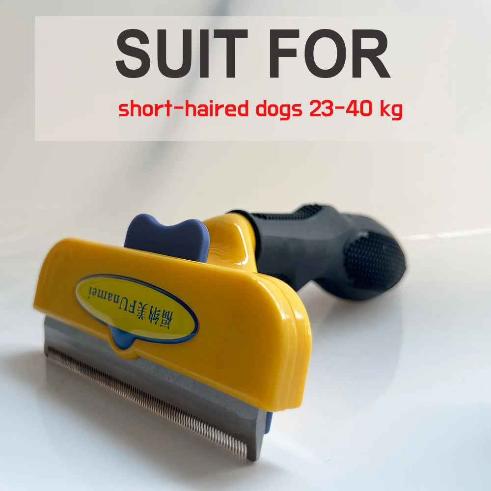 Stainless Steel Pet De-shedding Brush – Grooming Tool for Cats, Dogs, Rabbits & Small Animals