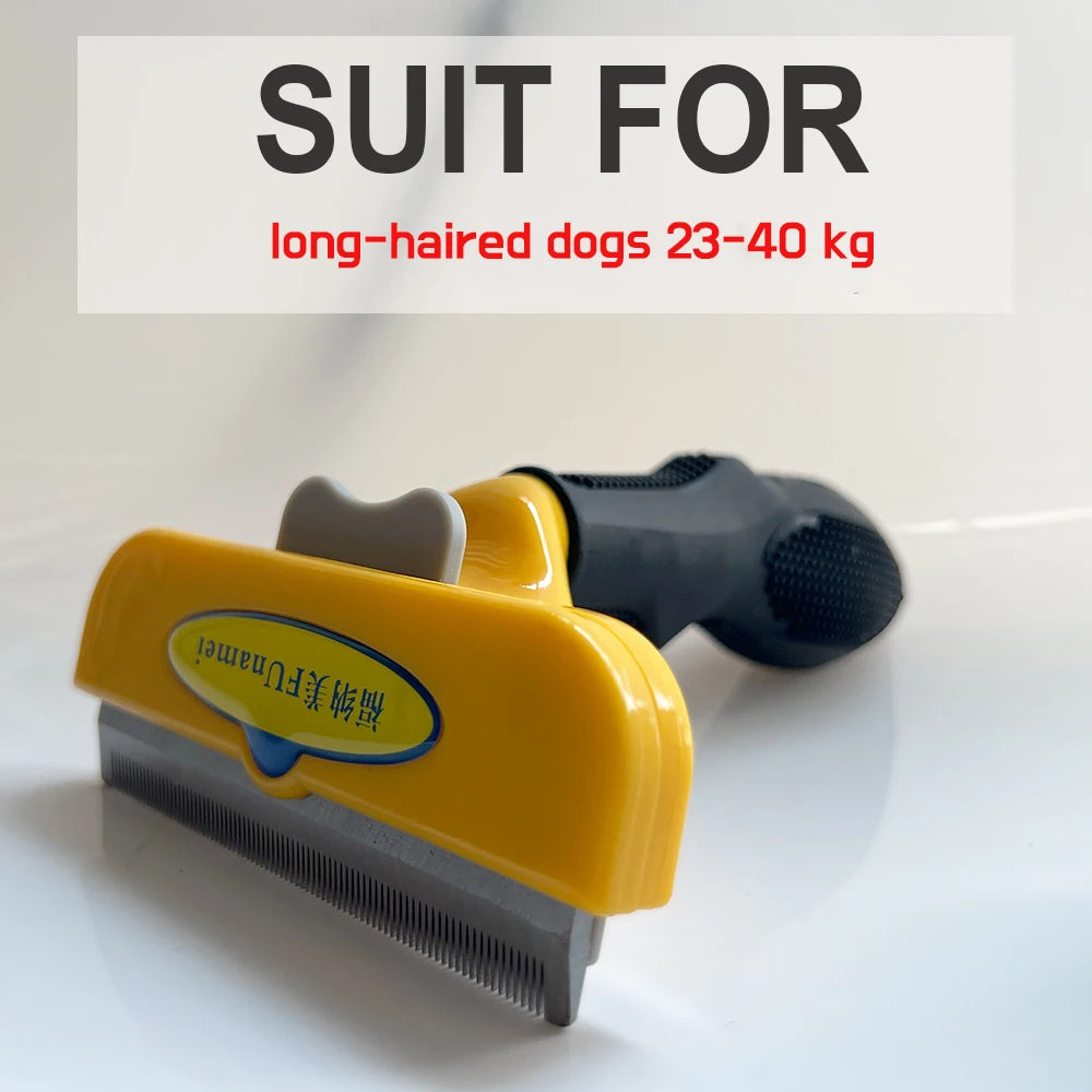 Stainless Steel Pet De-shedding Brush – Grooming Tool for Cats, Dogs, Rabbits & Small Animals
