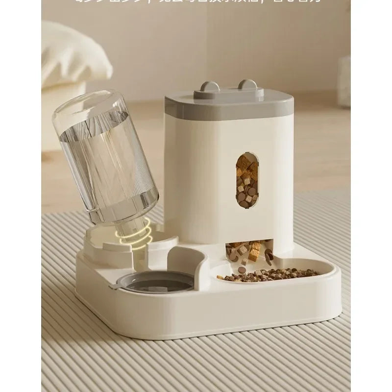Automatic Cat & Small Dog Feeder & Water Dispenser – Dual Feeding System for Hassle-Free Pet Care