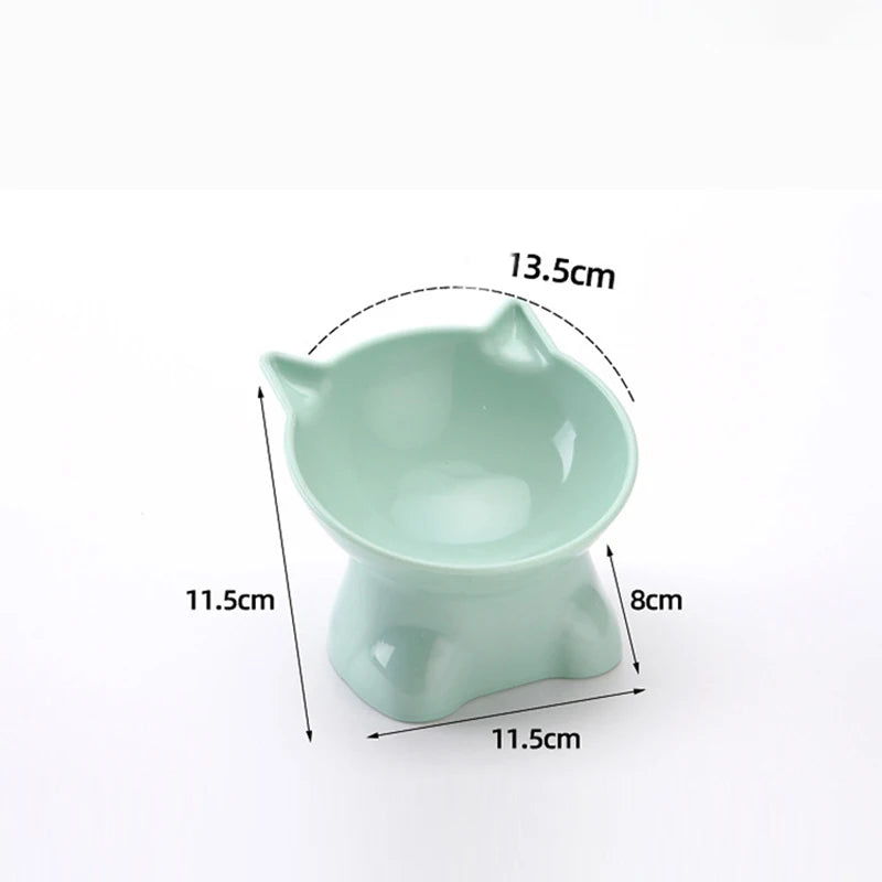 Elevated Cat Bowl with Raised Feet - Ergonomic Design for Comfortable Feeding