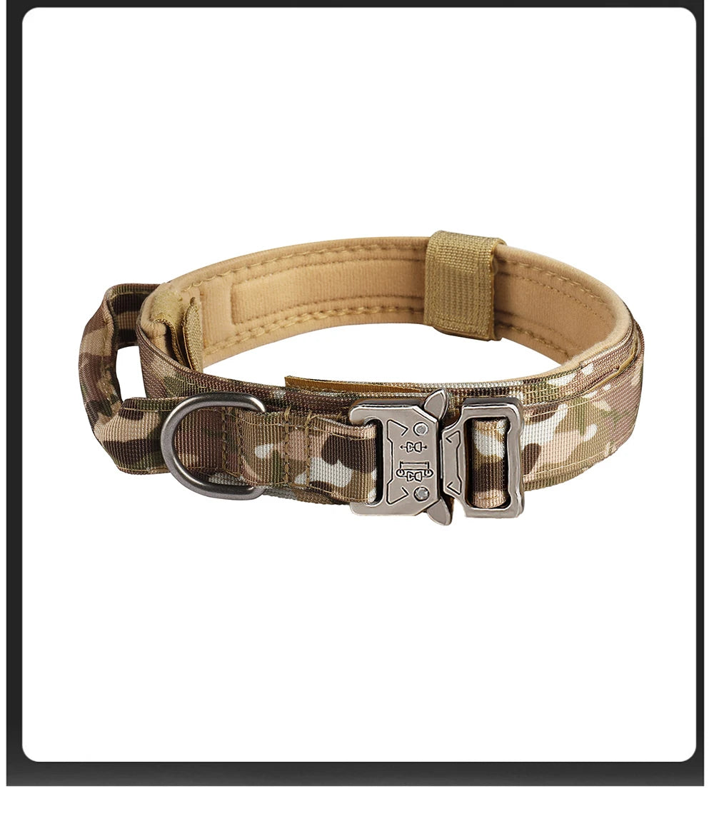 Tactical Nylon Dog Collar with Metal Buckle – Breathable & Durable for Medium and Large Dogs