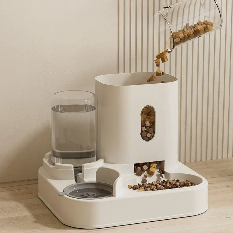 Automatic Cat & Small Dog Feeder & Water Dispenser – Dual Feeding System for Hassle-Free Pet Care