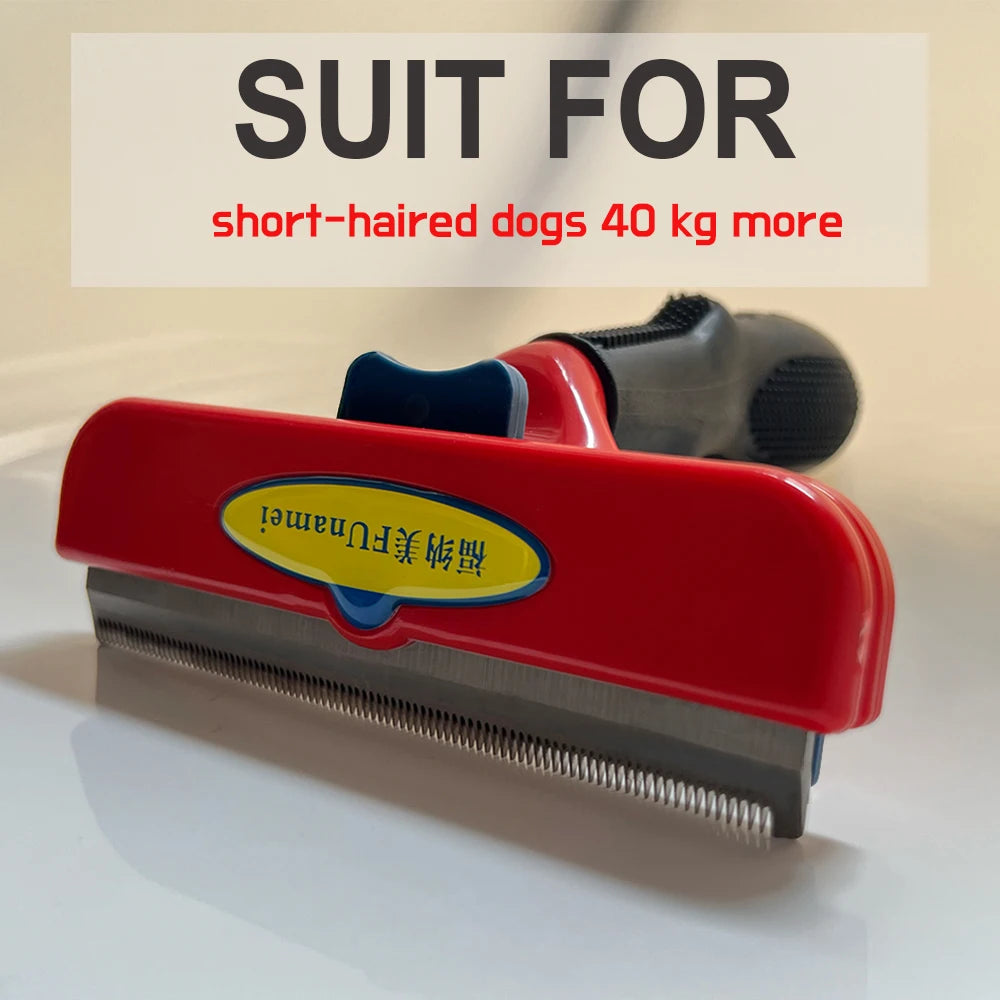 Stainless Steel Pet De-shedding Brush – Grooming Tool for Cats, Dogs, Rabbits & Small Animals