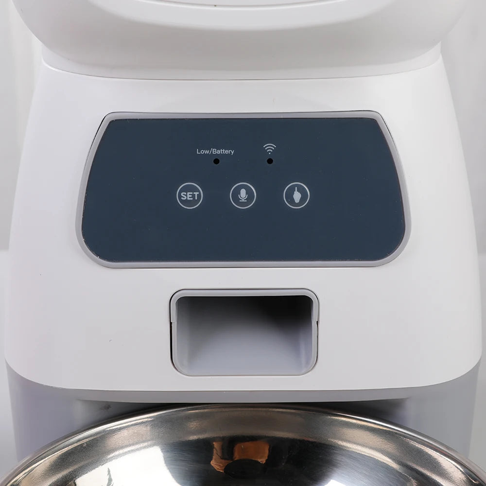 3.5L Smart Automatic Pet Feeder for Cats & Dogs – WIFI Control, Voice Recorder & Timed Feeding