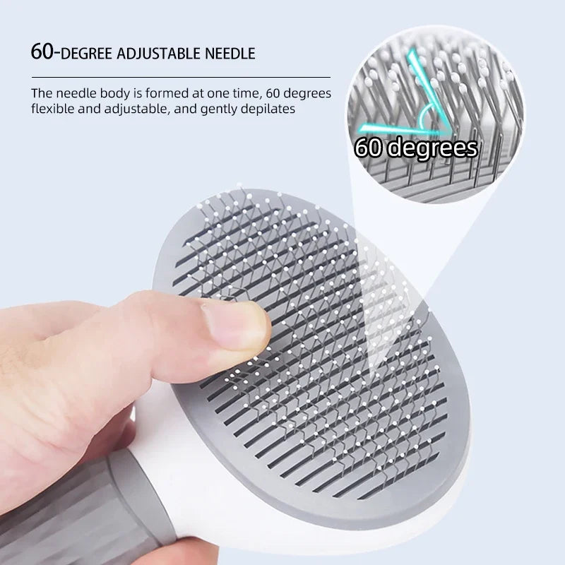 Pet Hair Removal Brush – Anti-Slip Grooming Comb for Cats, Dogs, Rabbits & Small Animals