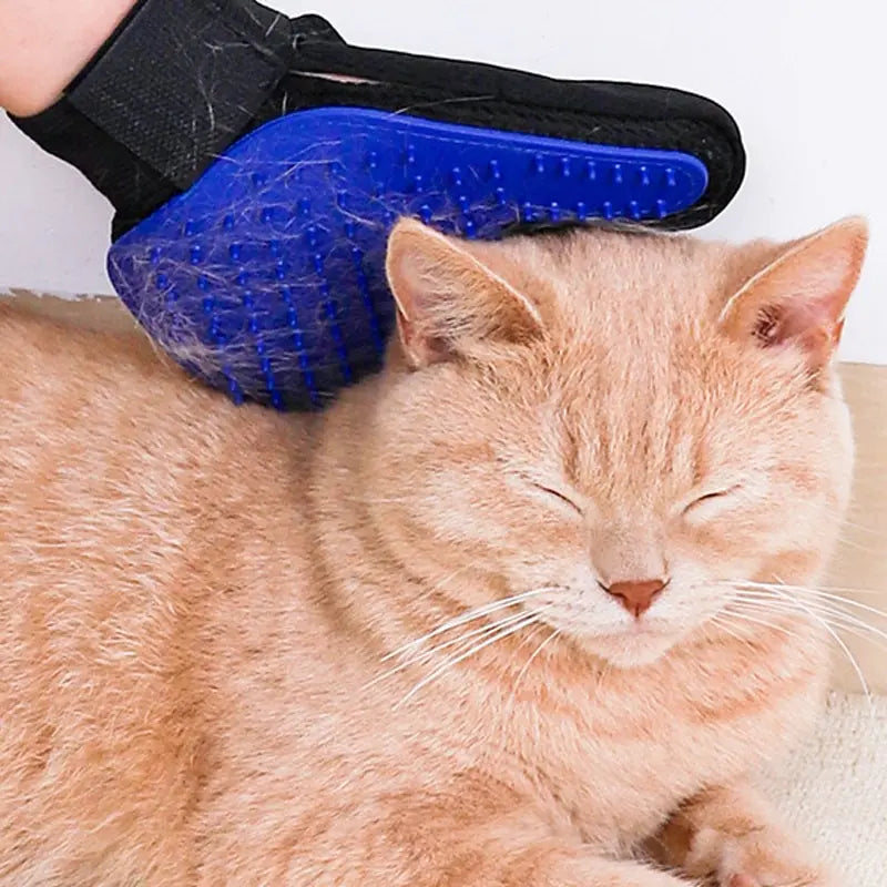 Silicone Pet Hair Removal Glove - Grooming, Bathing, and Massage Tool for Cats & Dogs