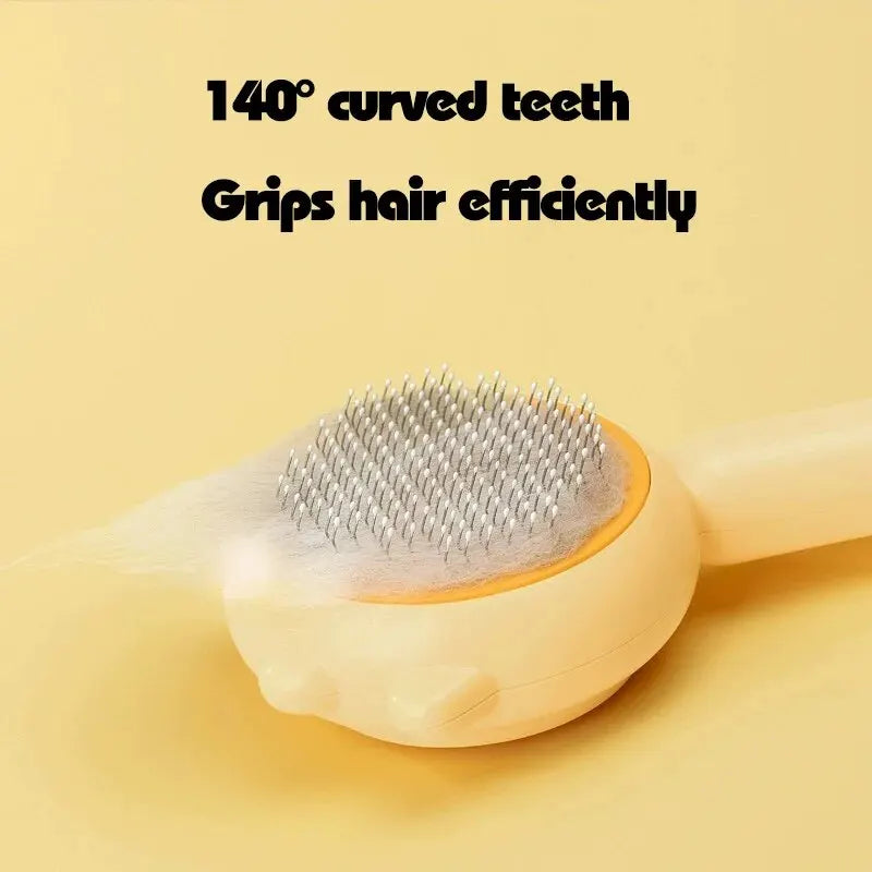 One-Click Pet Hair Removal Brush – Massage & Grooming Comb for Cats & Dogs