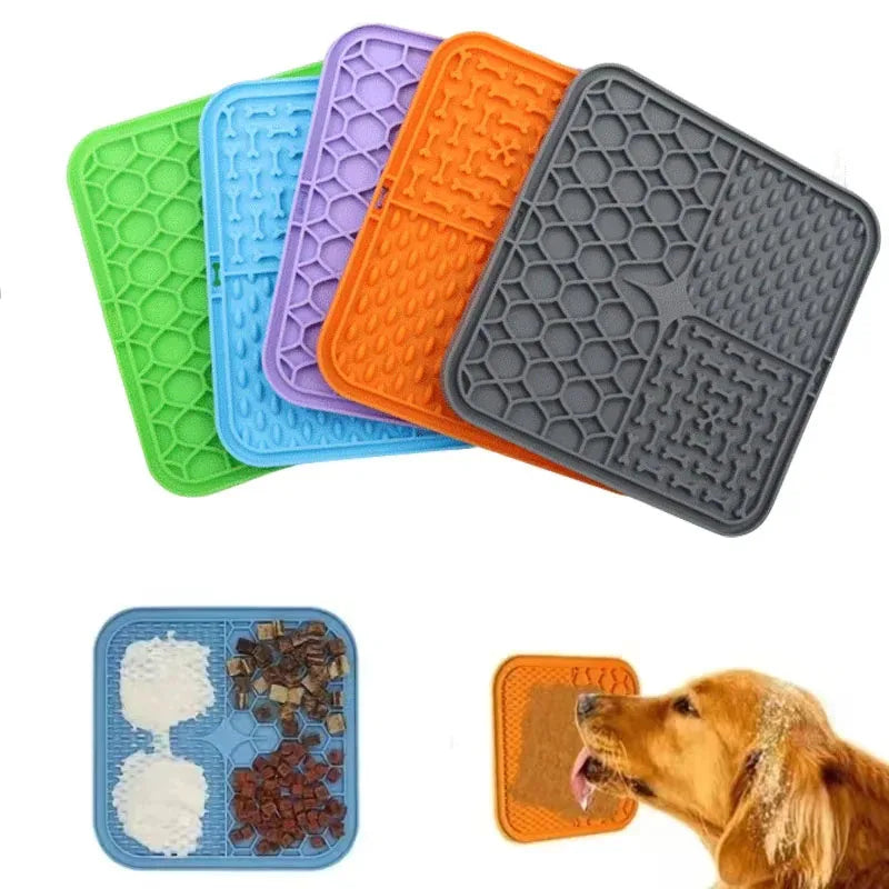 Silicone Lick Mat for Dogs – Slow Feeder, Bath Time Distraction & Training Aid
