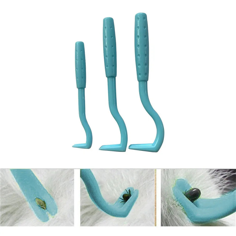 3-Piece Tick Remover Hook Set – Flea & Tick Removal Tools for Dogs, Cats & Small Pets