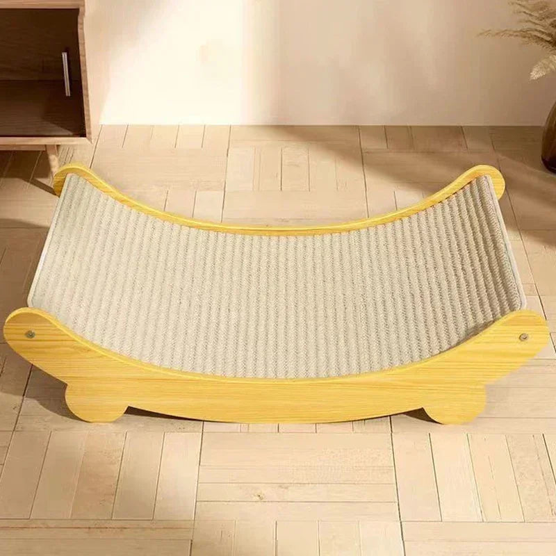 Wooden Cat Scratching Pad & Sleeping Bed - Durable Sisal Scratch Board for Cats & Kittens