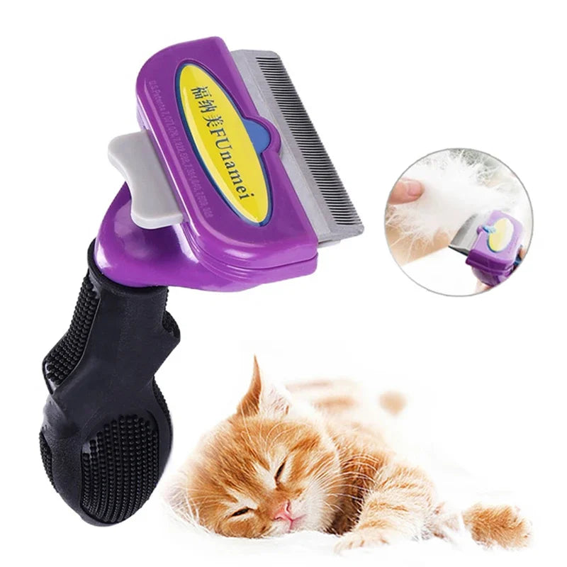 Pet Hair Removal Comb - Grooming Brush for Cats & Dogs | Reduces Shedding & Massage