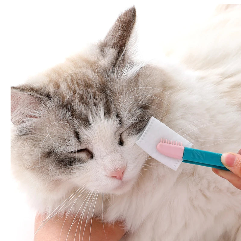 Pet Eye Cleaning Brush – Tear Stain Remover for Cats, Dogs & Small Pets | Gentle Grooming Tool