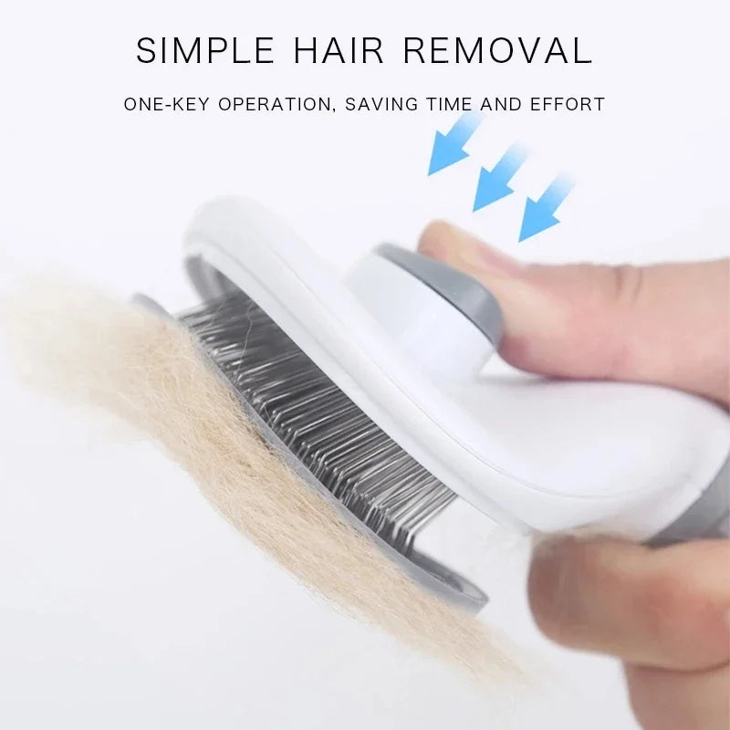 Pet Hair Removal Brush – Anti-Slip Grooming Comb for Cats, Dogs, Rabbits & Small Animals