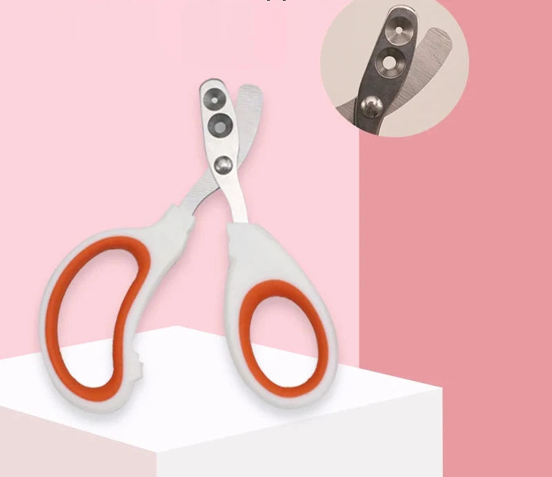 Stainless Steel Pet Nail Clippers – Professional Grooming Tool for Cats, Dogs, Guinea Pigs, Rabbits, and Small Animals