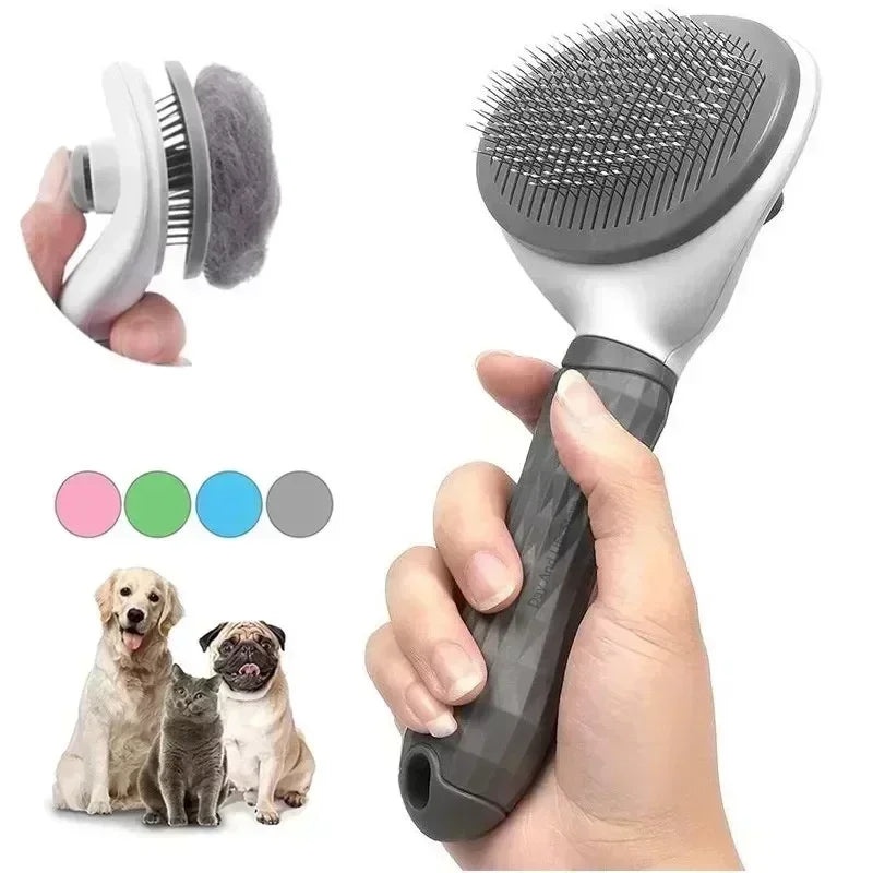 Pet Hair Removal Brush – Anti-Slip Grooming Comb for Cats, Dogs, Rabbits & Small Animals