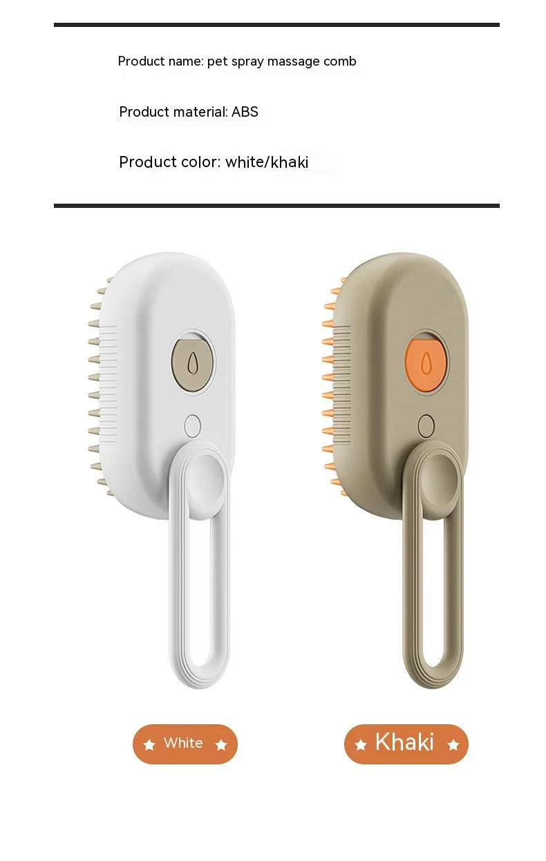 4-in-1 Electric Pet Hair Removal Comb with Water Spray | Grooming & Massage Brush for Cats & Dogs