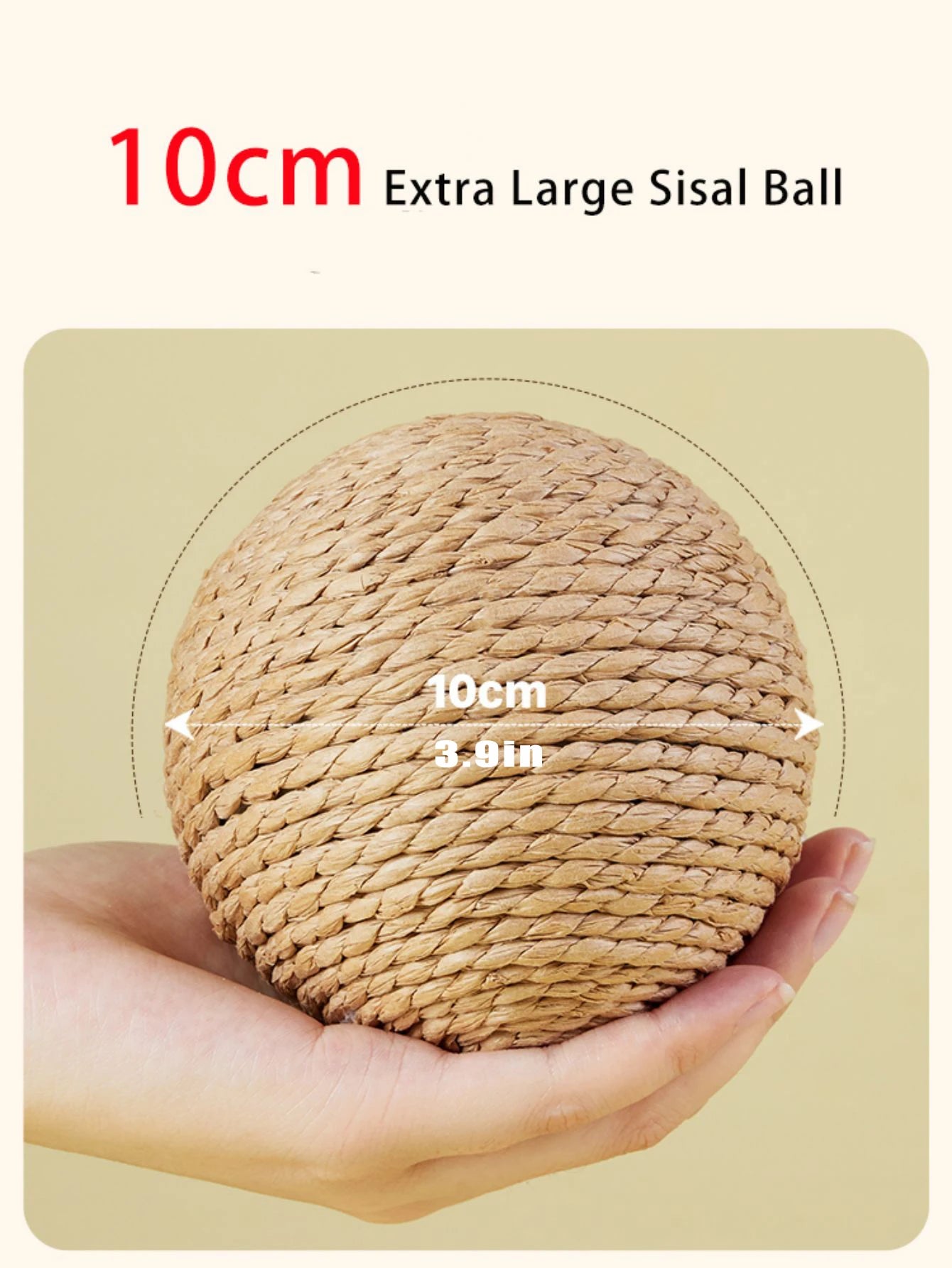 Sisal Cat Scratching Ball – Interactive Rotating Play Toy with Sound for Active Cats