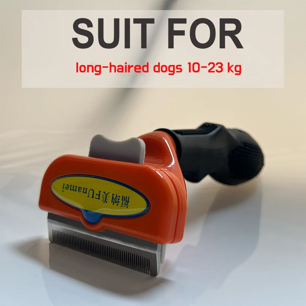 Stainless Steel Pet De-shedding Brush – Grooming Tool for Cats, Dogs, Rabbits & Small Animals