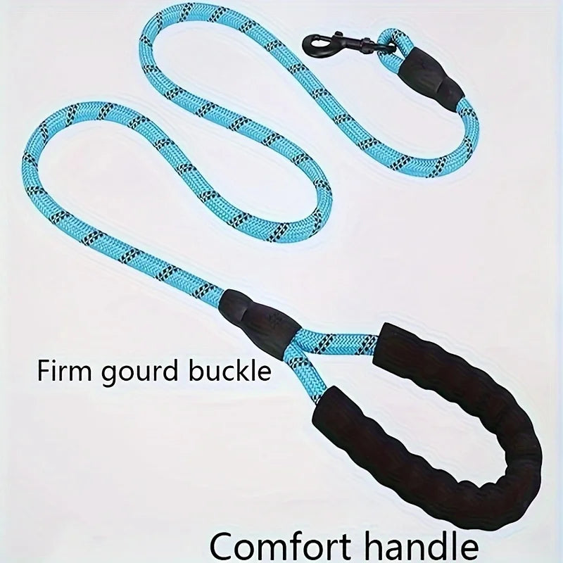 Reflective Heavy-Duty Dog Leash – Padded Handle for Comfort & Safety, Perfect for Strong Dogs