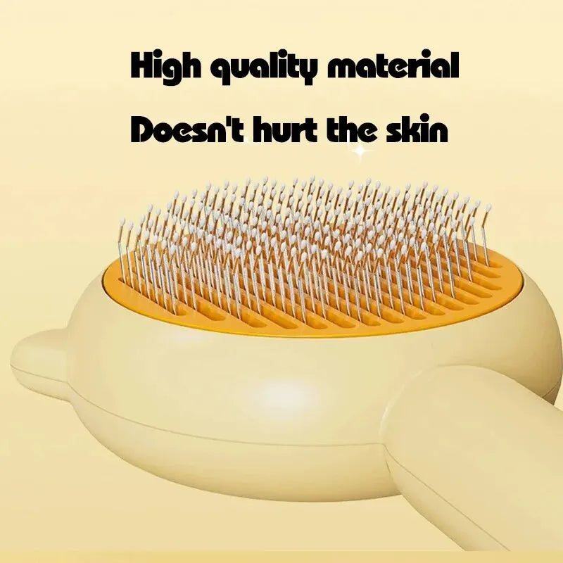 One-Click Pet Hair Removal Brush – Massage & Grooming Comb for Cats & Dogs