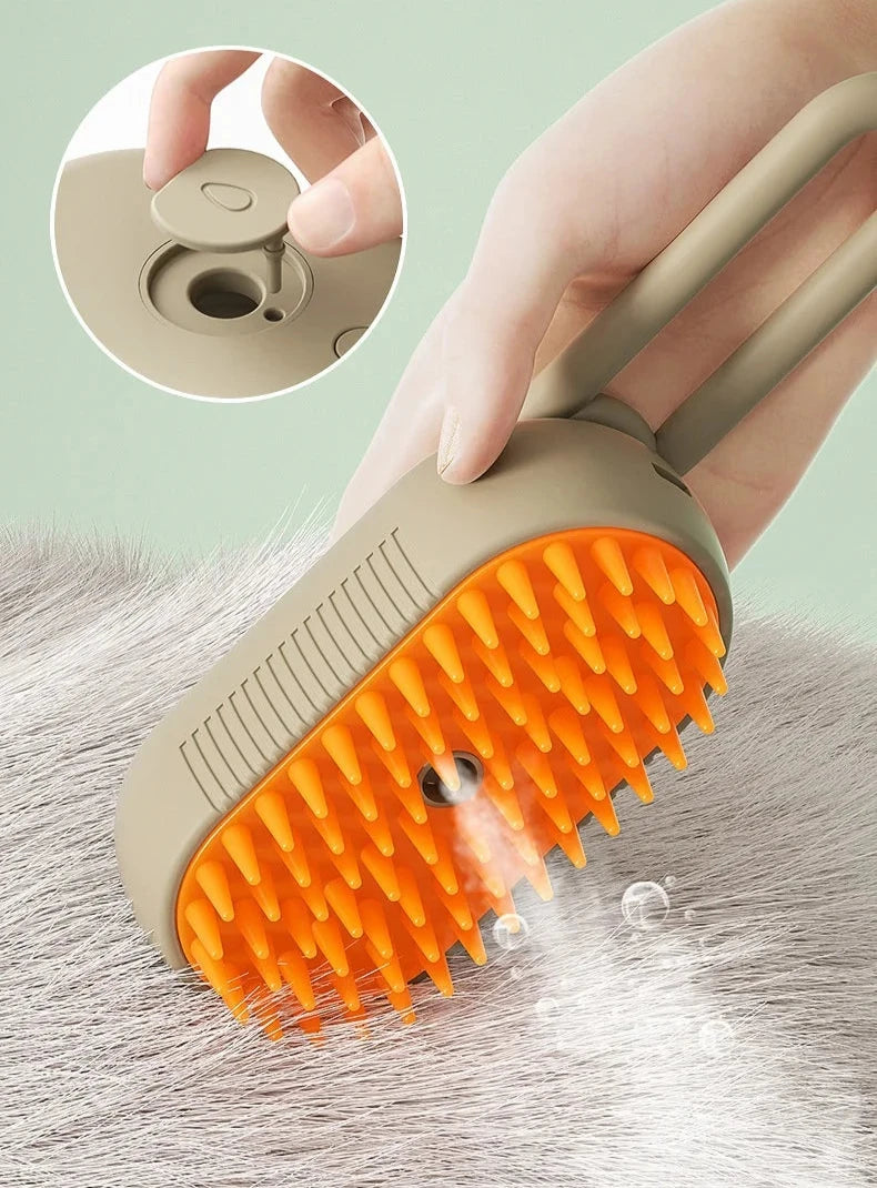 4-in-1 Electric Pet Hair Removal Comb with Water Spray | Grooming & Massage Brush for Cats & Dogs