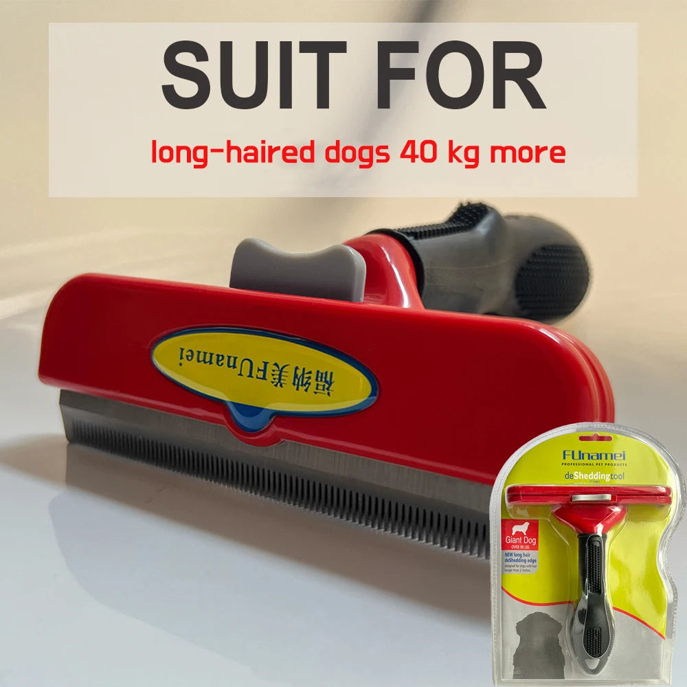 Stainless Steel Pet De-shedding Brush – Grooming Tool for Cats, Dogs, Rabbits & Small Animals