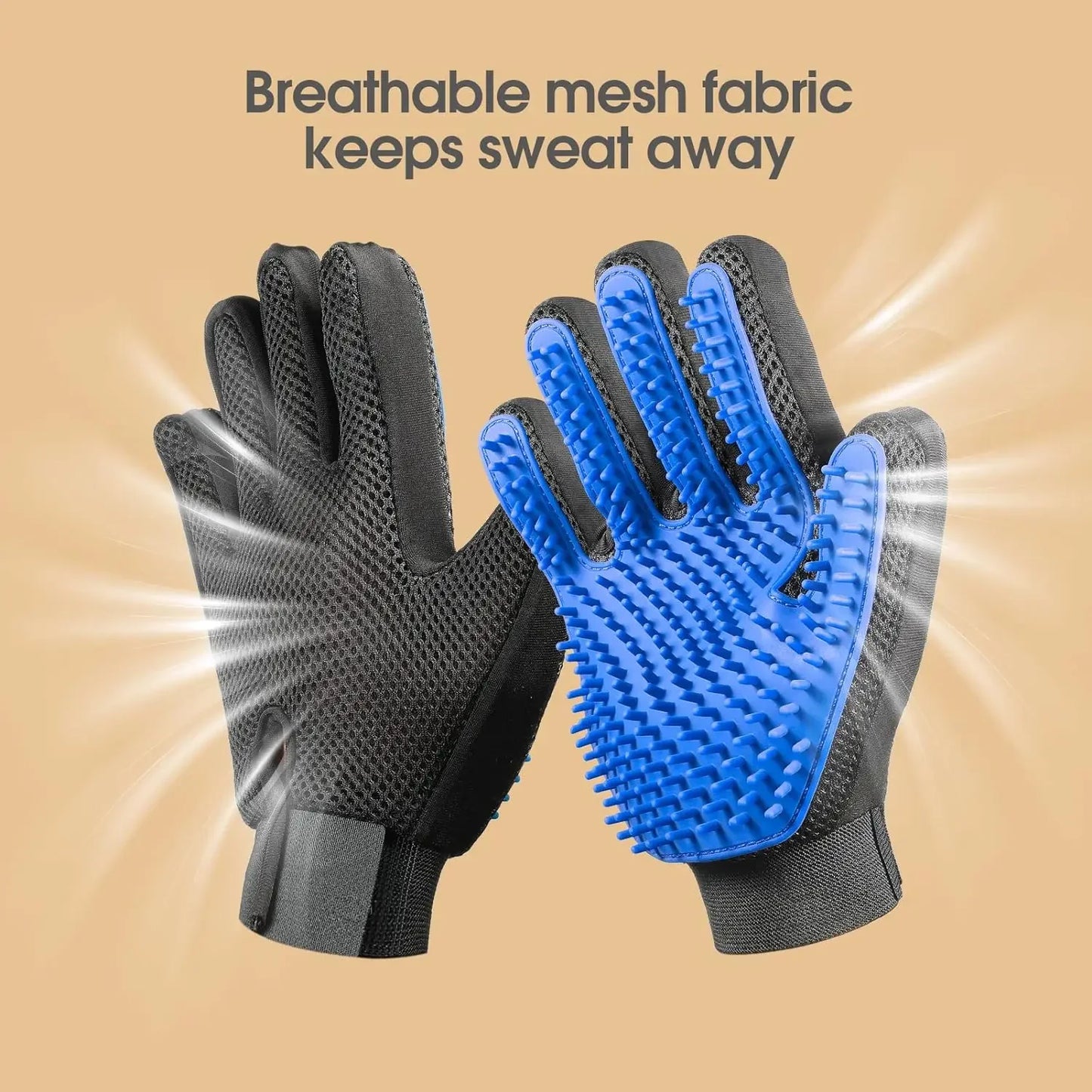 Pet Grooming Gloves – Shedding, Hair Removal & Washing Mitts for Cats, Dogs & Horses