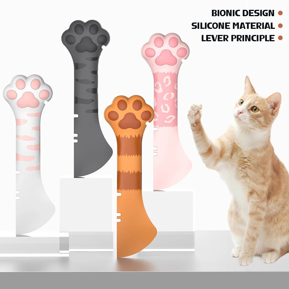 Multifunction Pet Food Scoop with Can Opener – Cat & Dog Feeding Spoon for Wet & Dry Food