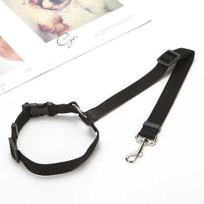 Adjustable Pet Car Seat Belt & Harness – Durable Nylon Safety Leash for Dogs & Cats