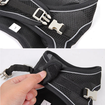 Reflective Dog Harness and Leash Set – Adjustable Vest for Small Dogs & Cats