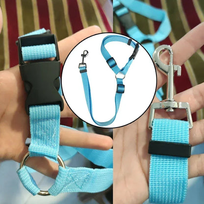 Adjustable Pet Car Seat Belt & Harness – Durable Nylon Safety Leash for Dogs & Cats