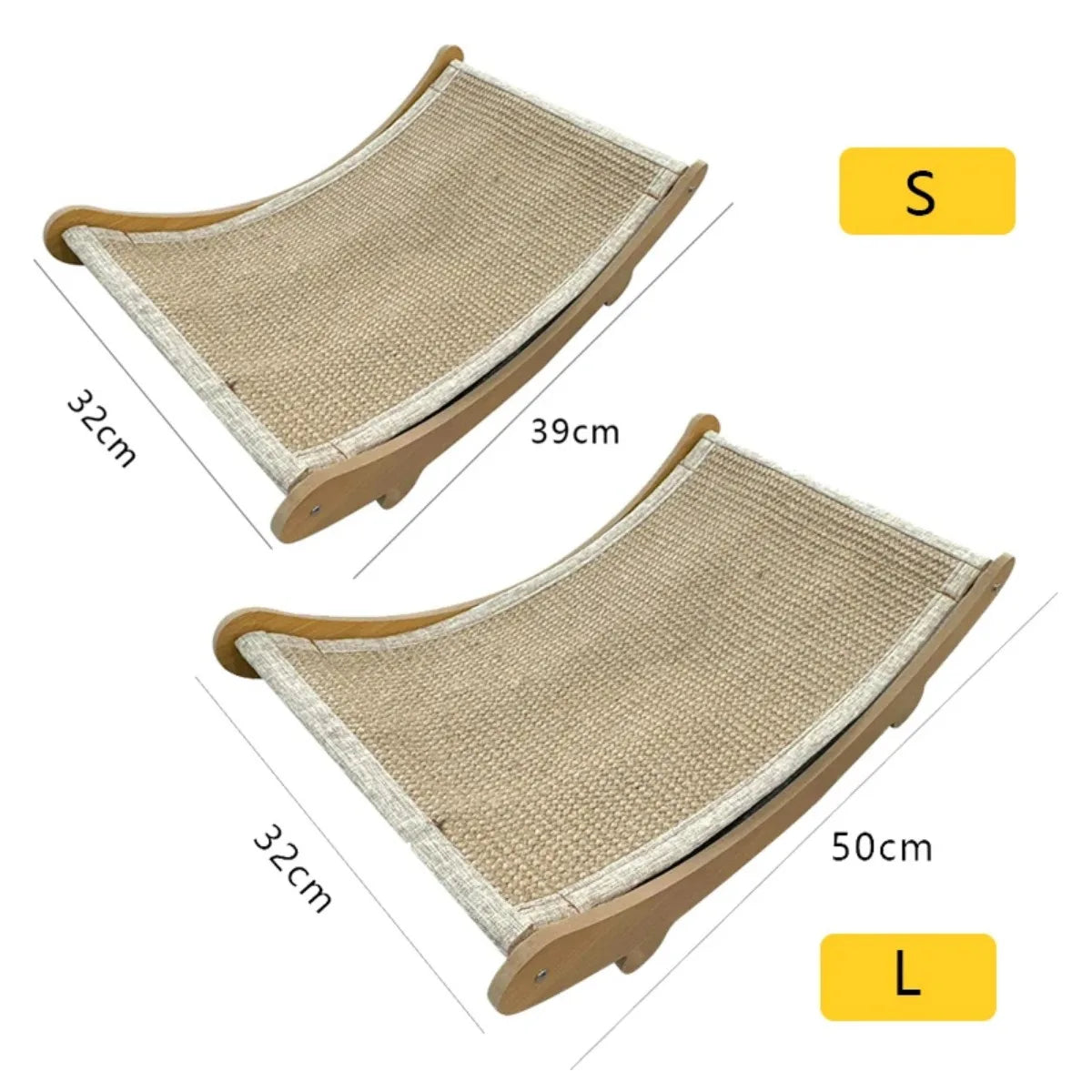 Wooden Cat Scratching Pad & Sleeping Bed - Durable Sisal Scratch Board for Cats & Kittens