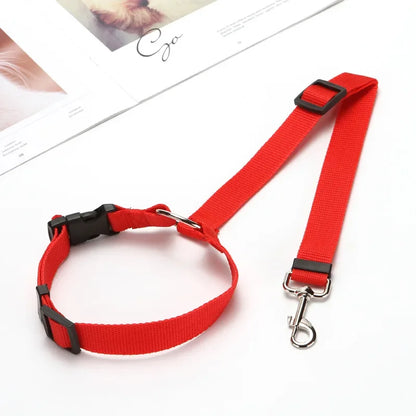 Adjustable Pet Car Seat Belt & Harness – Durable Nylon Safety Leash for Dogs & Cats