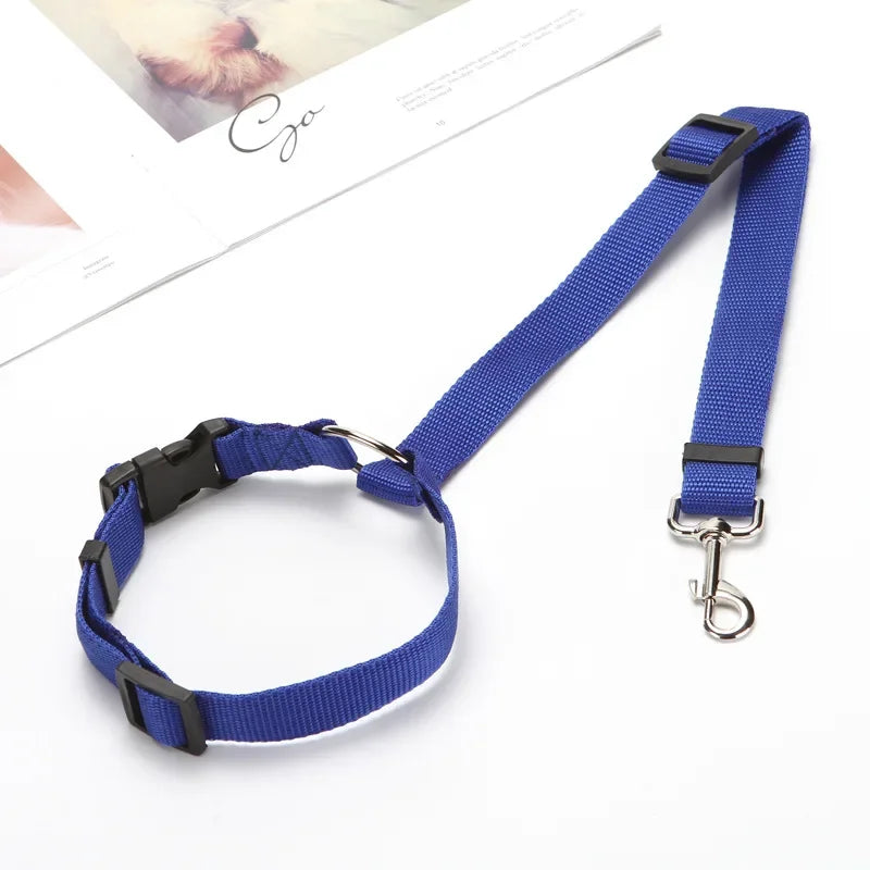 Adjustable Pet Car Seat Belt & Harness – Durable Nylon Safety Leash for Dogs & Cats