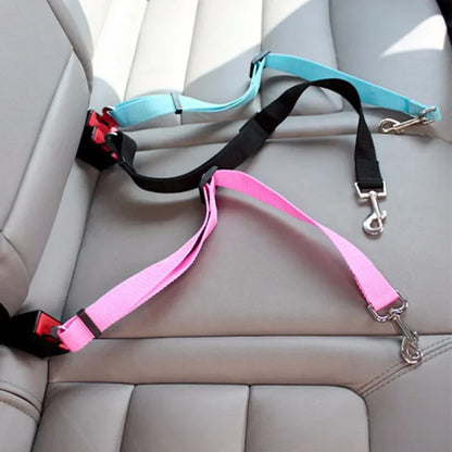 Adjustable Dog Car Seat Belt – Secure & Durable Pet Harness Clip for Safe Travel
