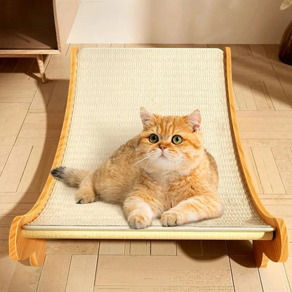 Wooden Cat Scratching Pad & Sleeping Bed - Durable Sisal Scratch Board for Cats & Kittens