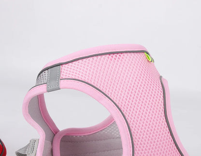 Reflective Dog Harness and Leash Set – Adjustable Vest for Small Dogs & Cats